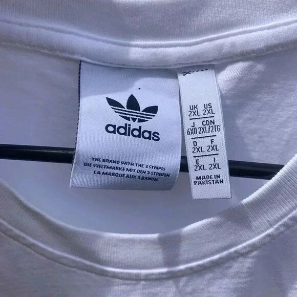 Adidas Mens White Camo Logo Infill 100% Cotton Graphic Tee Shirt - Picture 3 of 4